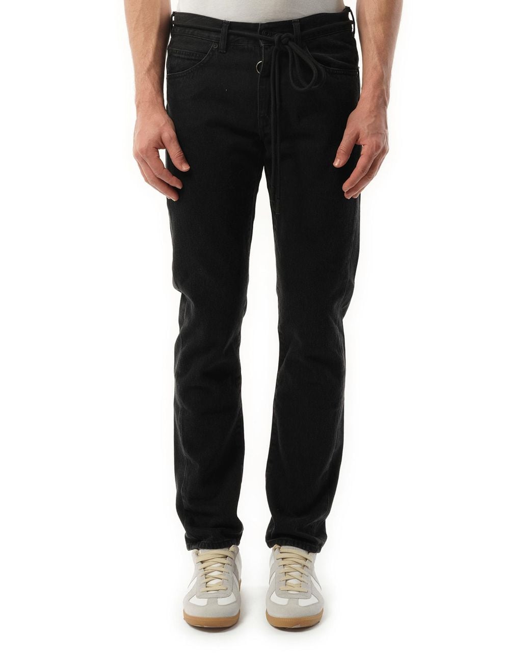 Off-White c/o Virgil Abloh Black E.M Slim Jeans for men