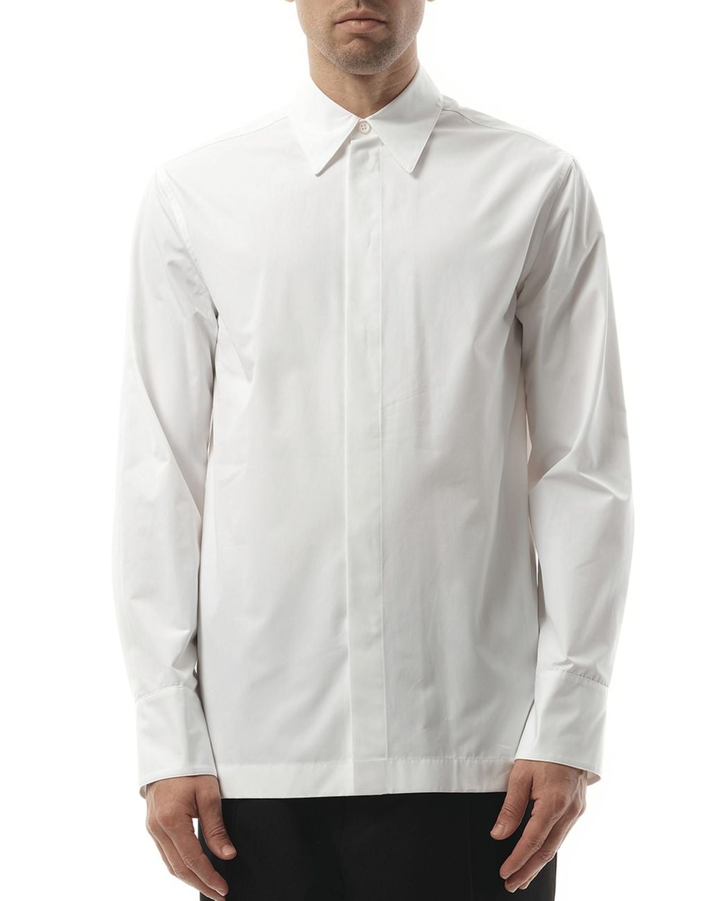 Jil Sander Gray Regular Shirt 130, Long Sleeves, 100% Cotton for men