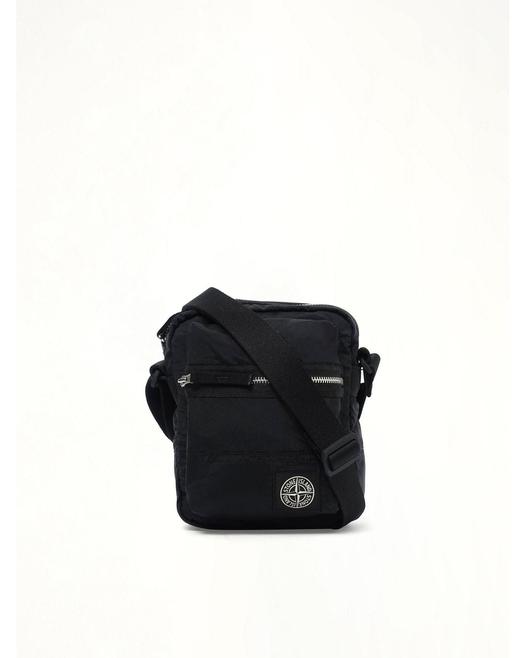 Stone Island Black 920001 Coated Nylon Pouch for men