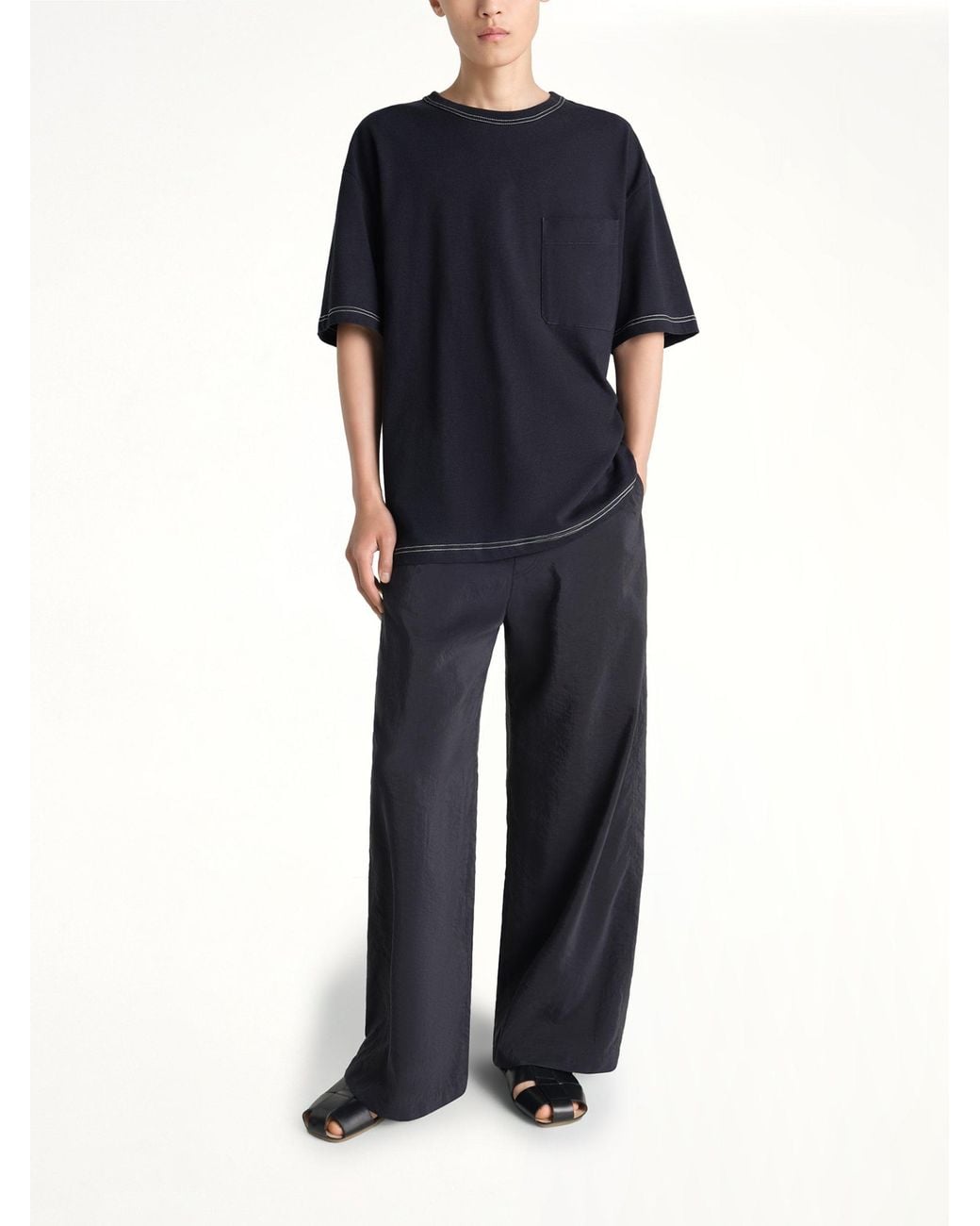 Lemaire Black Boxy Ss T-Shirt for men
