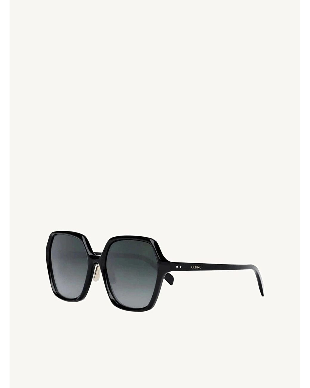 Céline Black Cl40230F 5801B Large Square Sunglasses With Gradient Smoke Lens