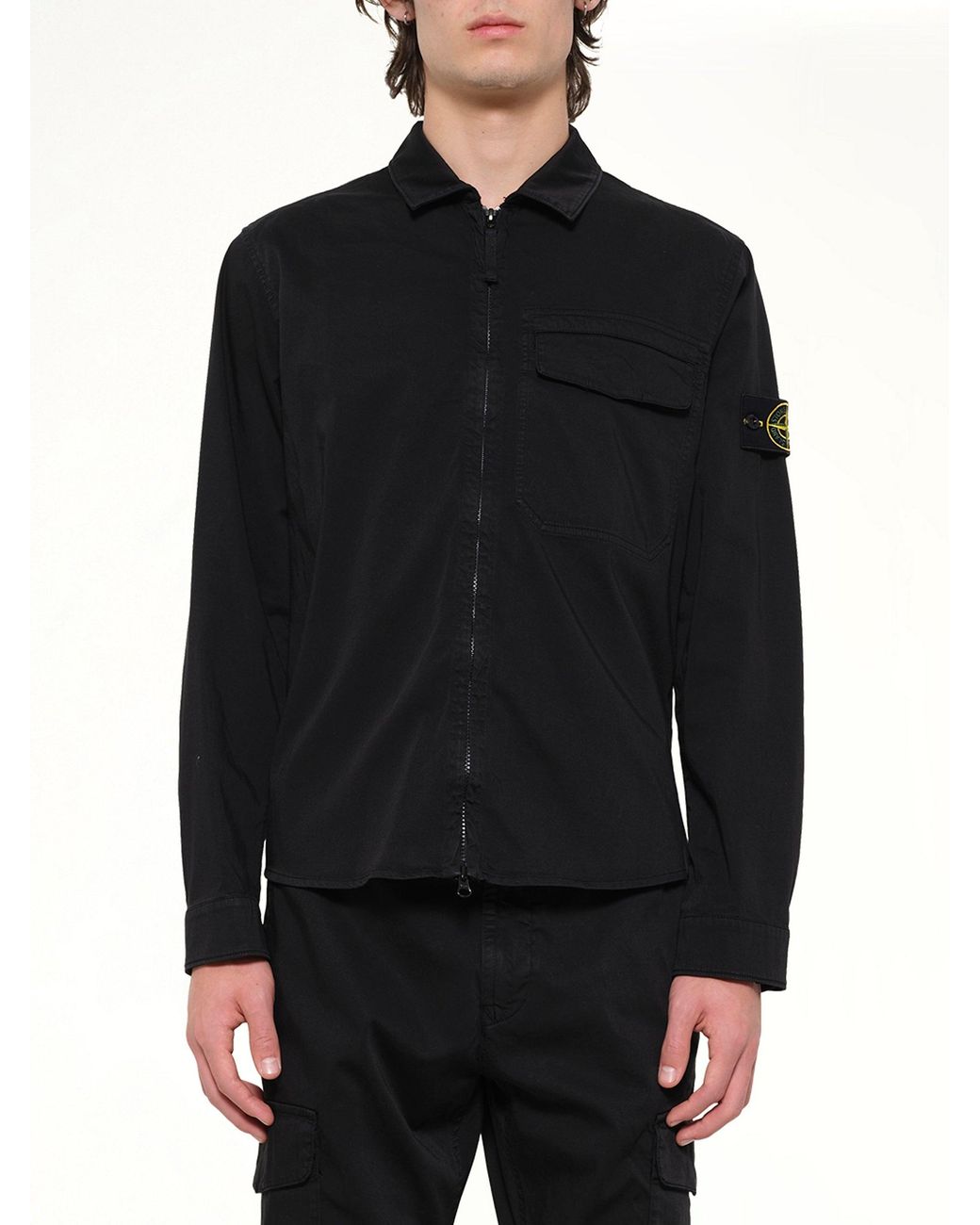 Stone Island Black 1200015 Shirts for men