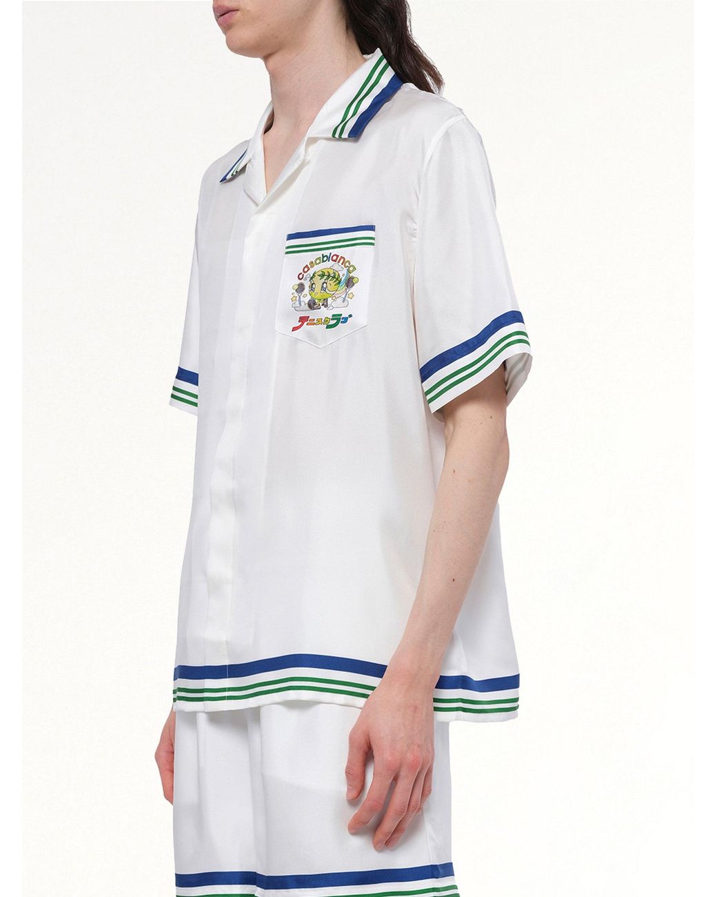 Casablanca White Kawaii Tennis Boy Shirt for men