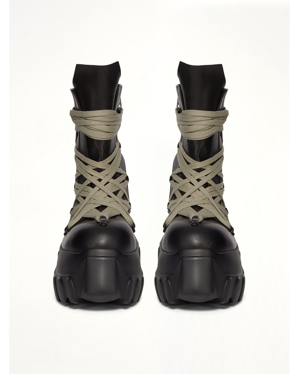 Rick Owens Black Megalace Mega Tractor for men