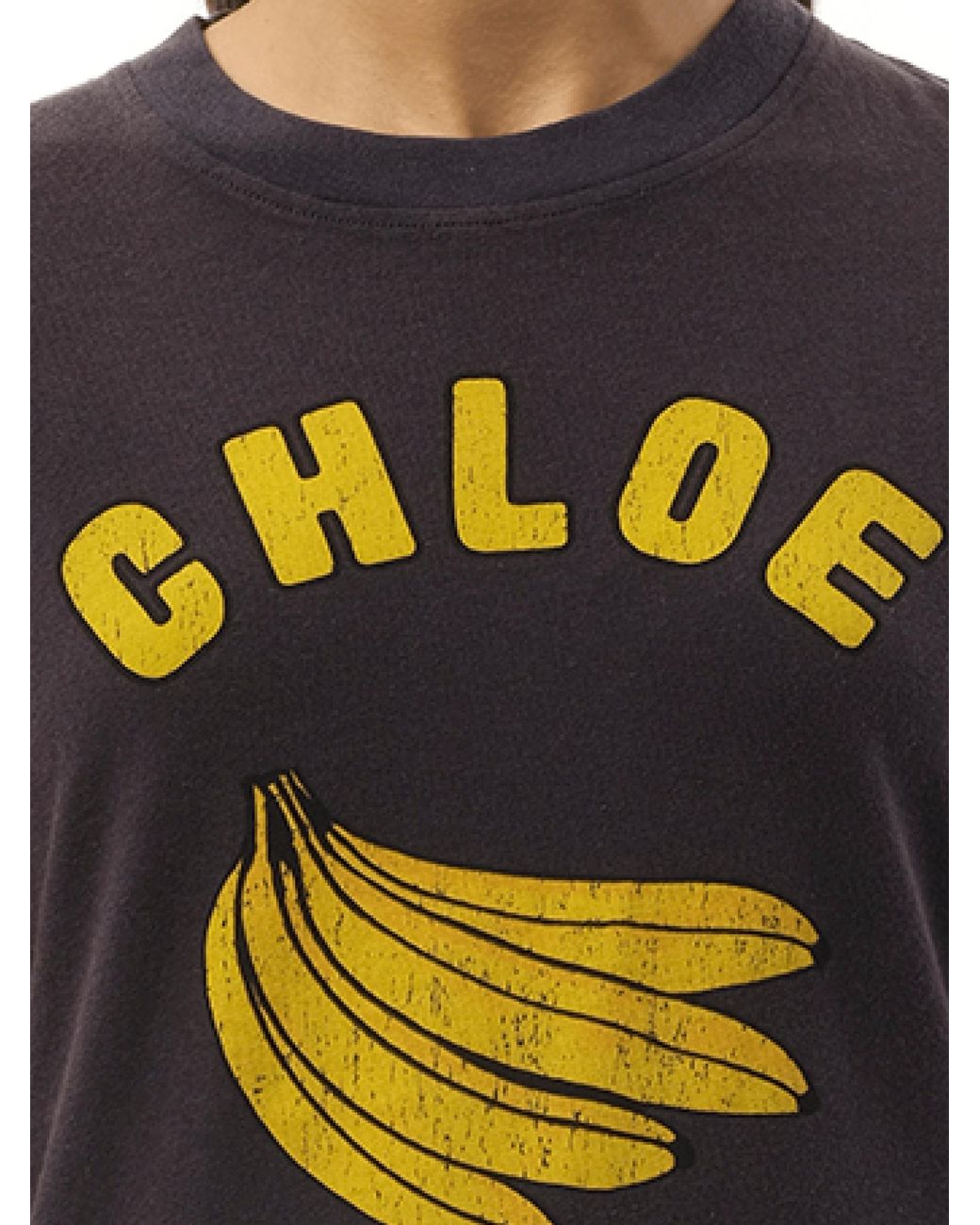 Chloé Banana Print T-Shirt, Short Sleeves, 100% Cotton in Black | Lyst