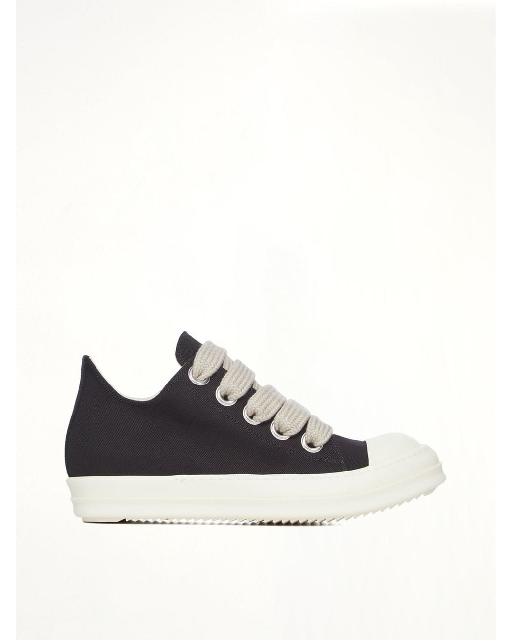 Rick Owens Black Jumbolace Low Sneaks for men