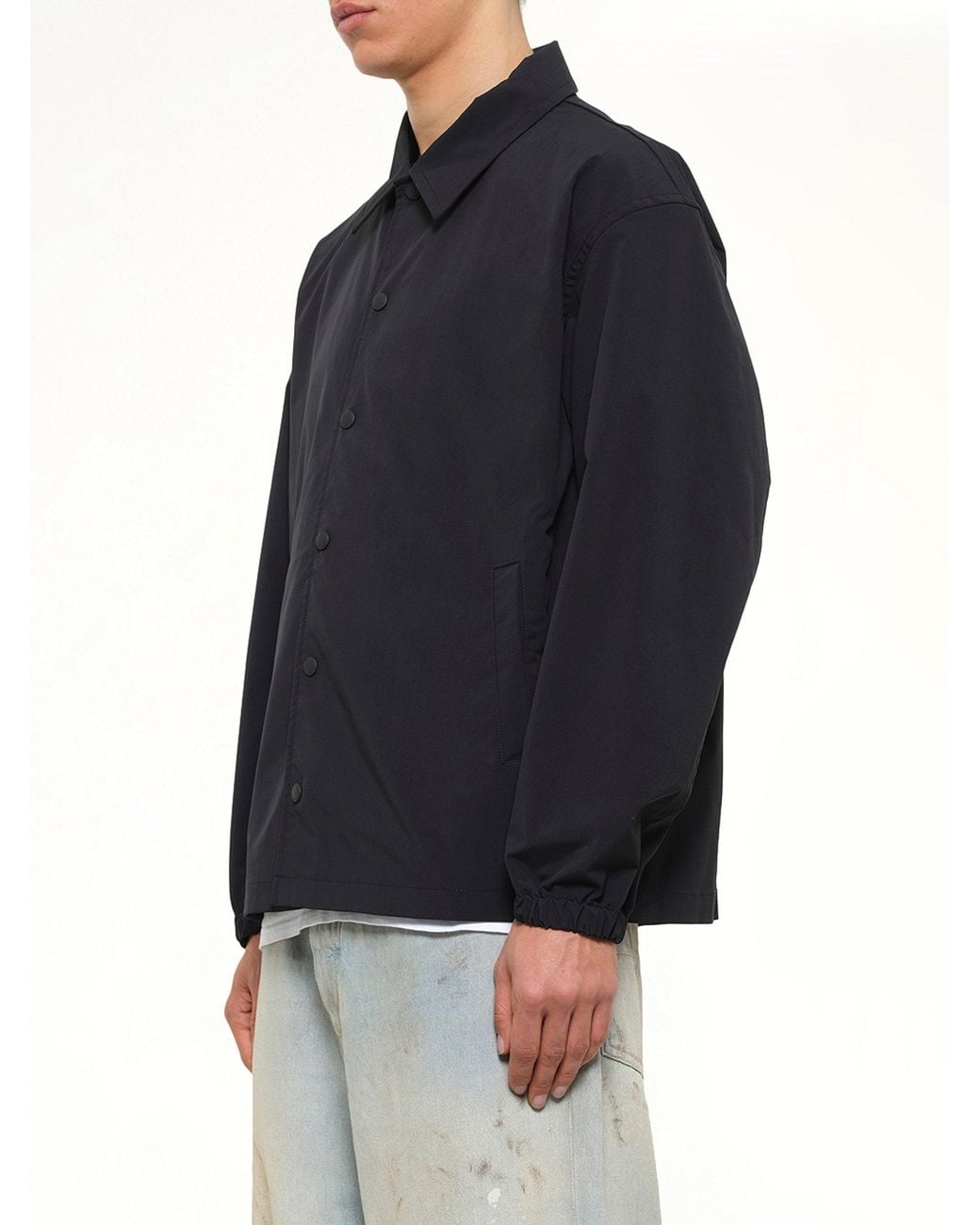 vowels Blue Blur Coach Jacket for men