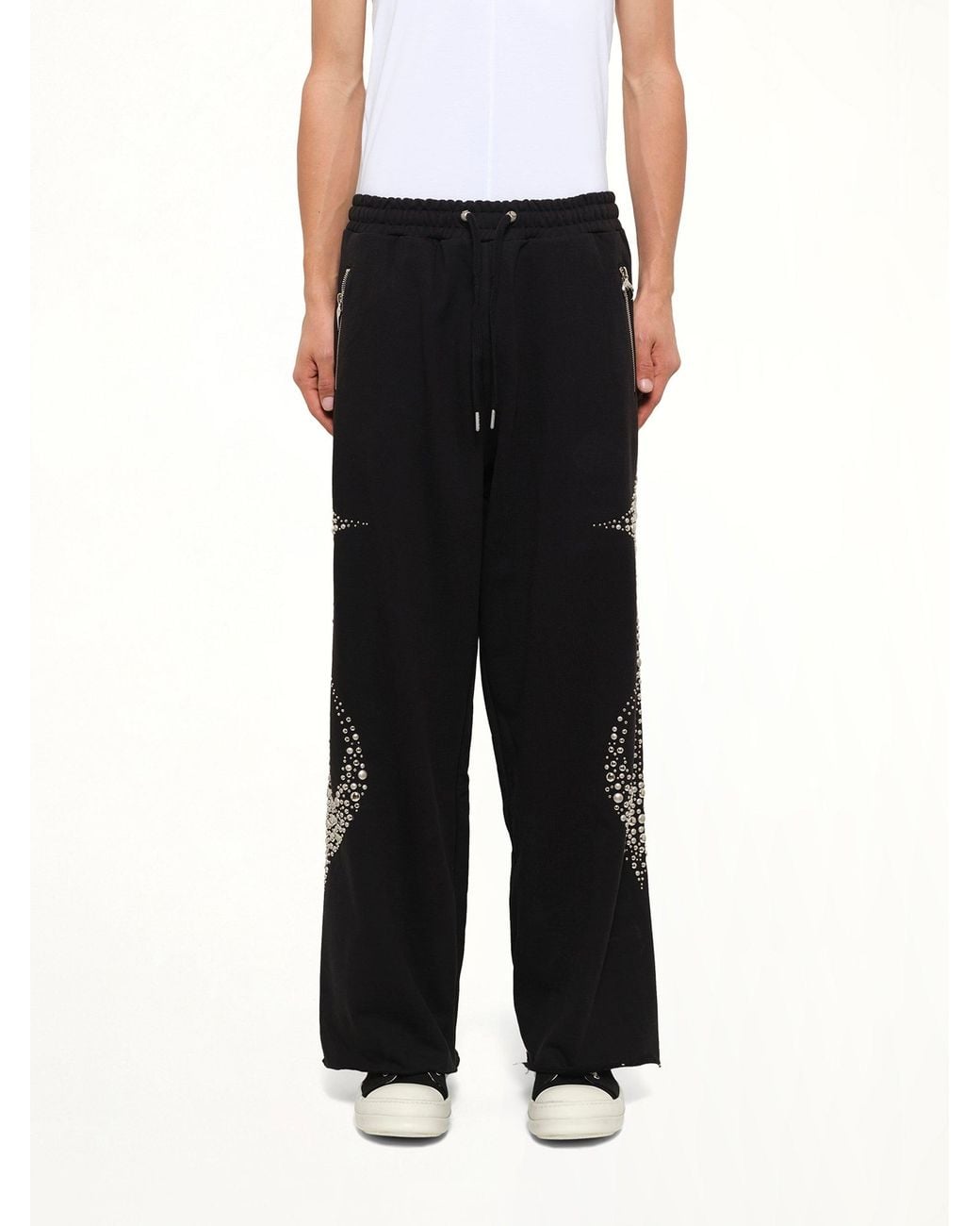 THUG CLUB Black Iron Steel Focus Sweatpants for men