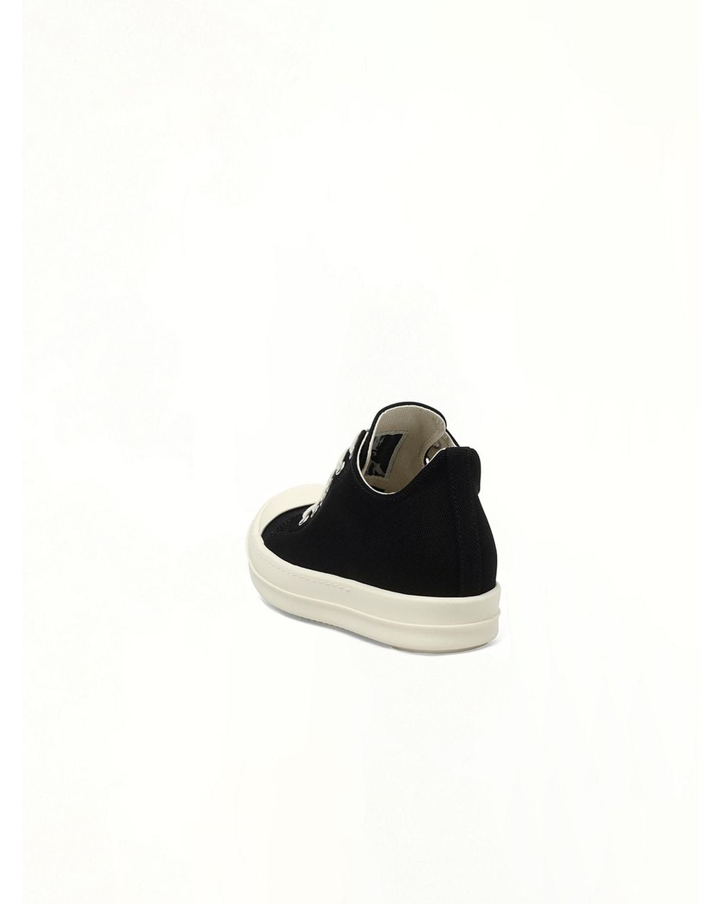 Rick Owens Black Low Sneaks Sneakers, 100% Cotton