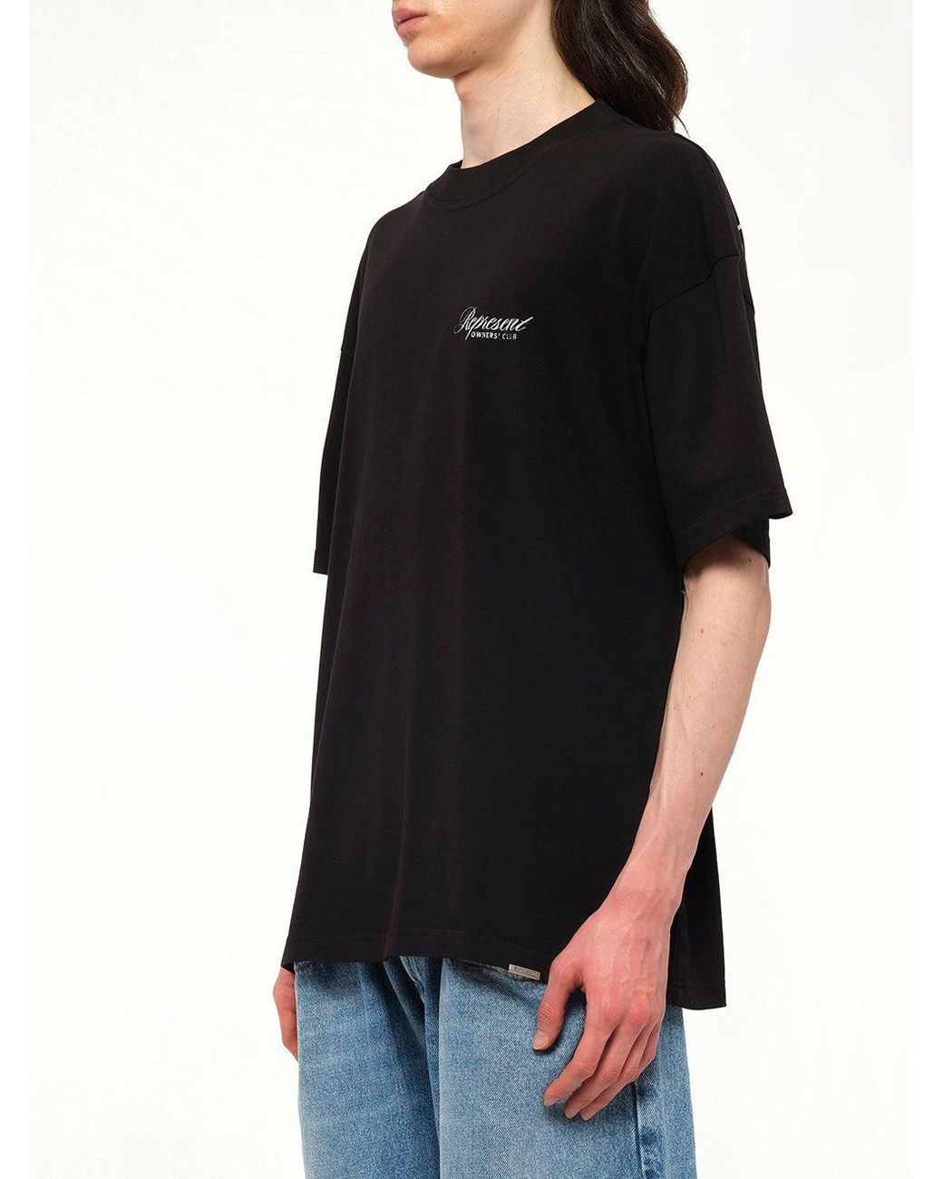 Represent Black Owners Club Script T-Shirt for men