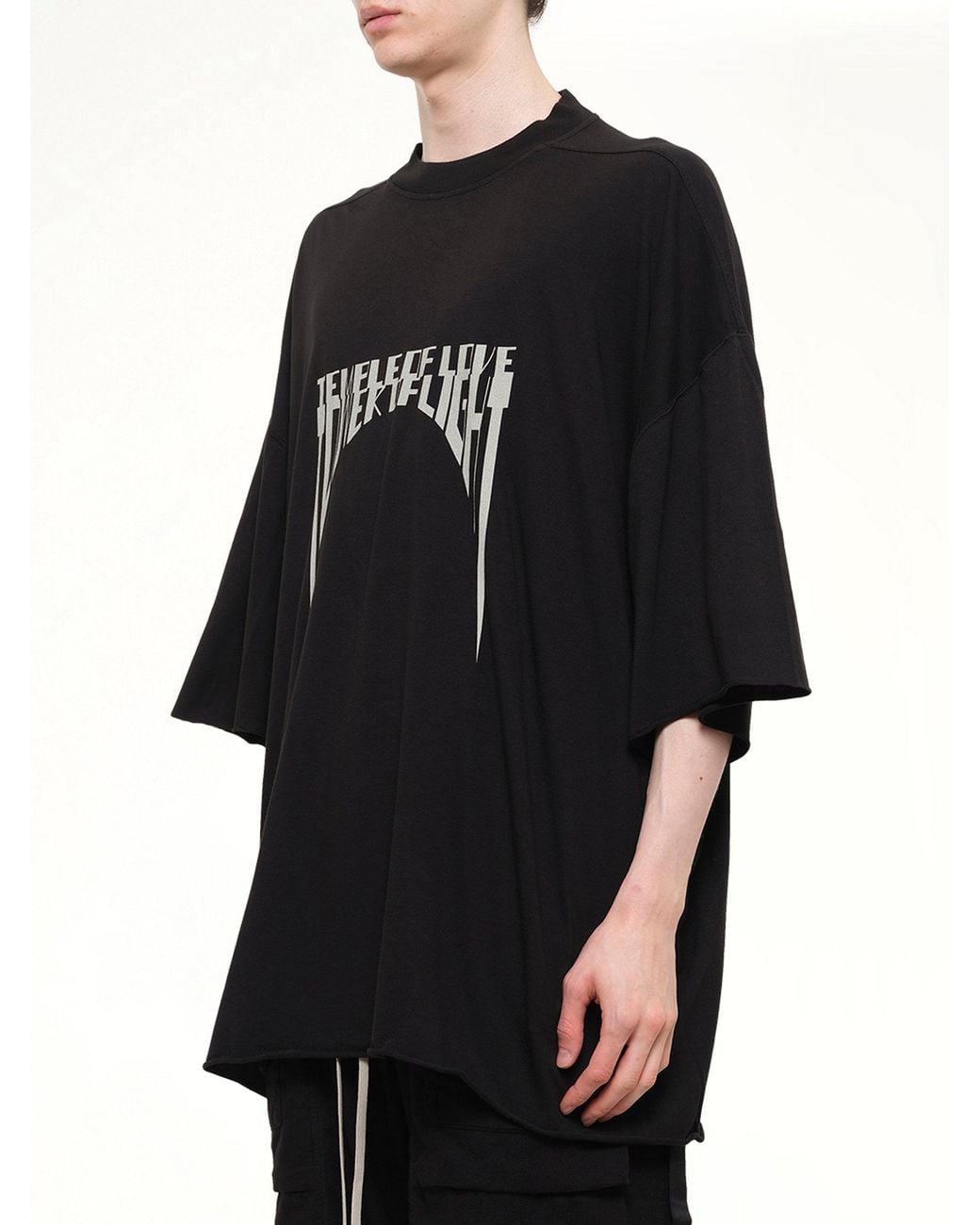 Rick Owens Black Tower Of Light Tommy T-Shirt for men