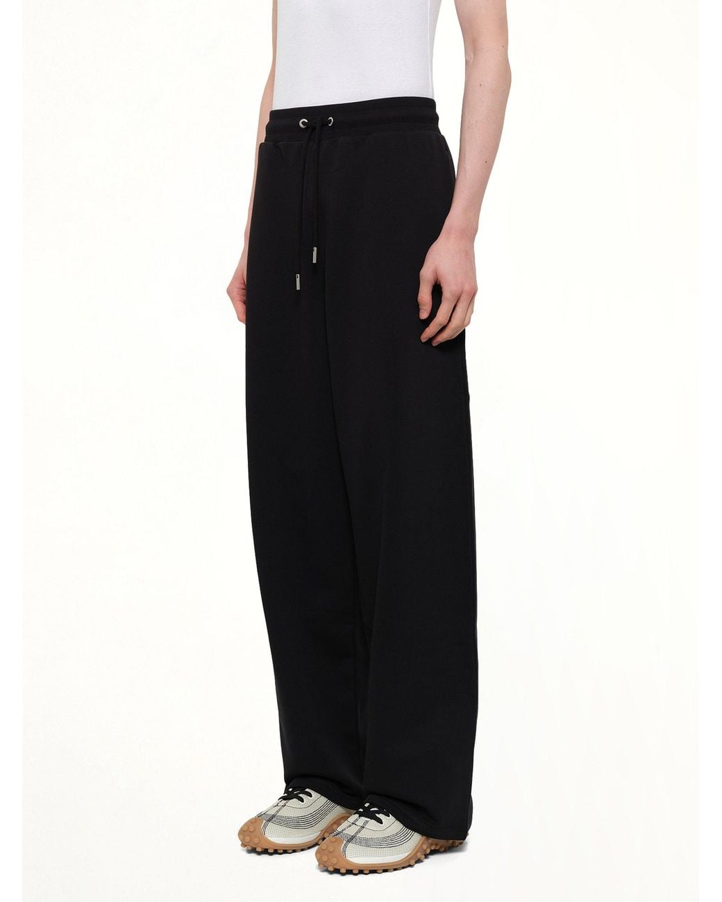AMI Black Contrasted Adc Jogger for men