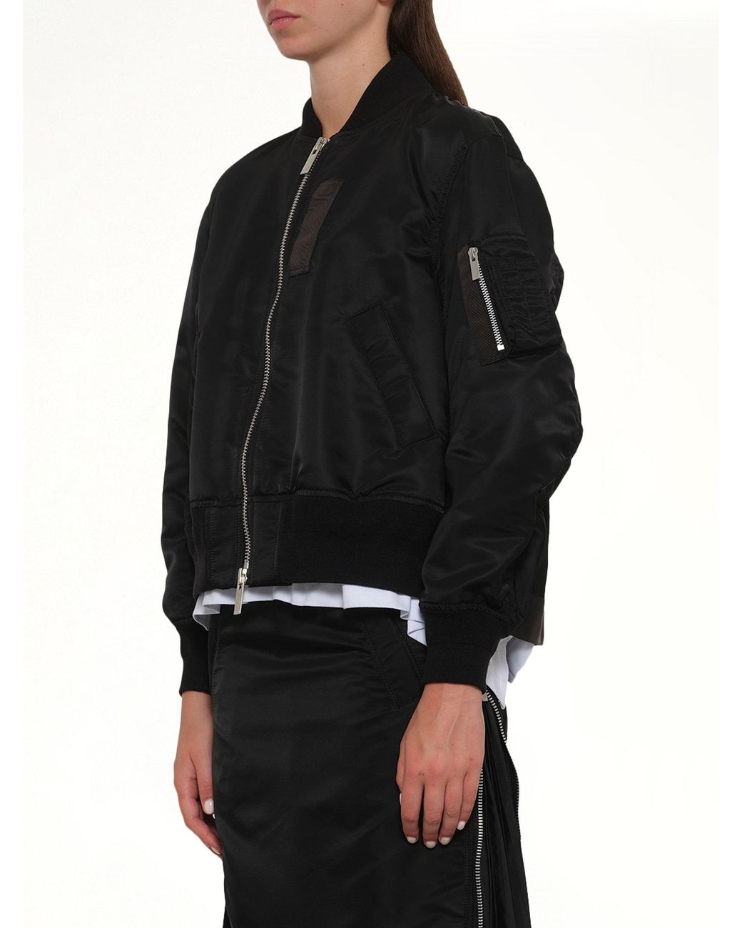 Sacai Black Nylon Twill Blouson