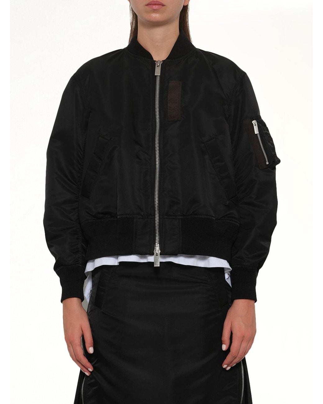 Sacai Black Nylon Twill Blouson