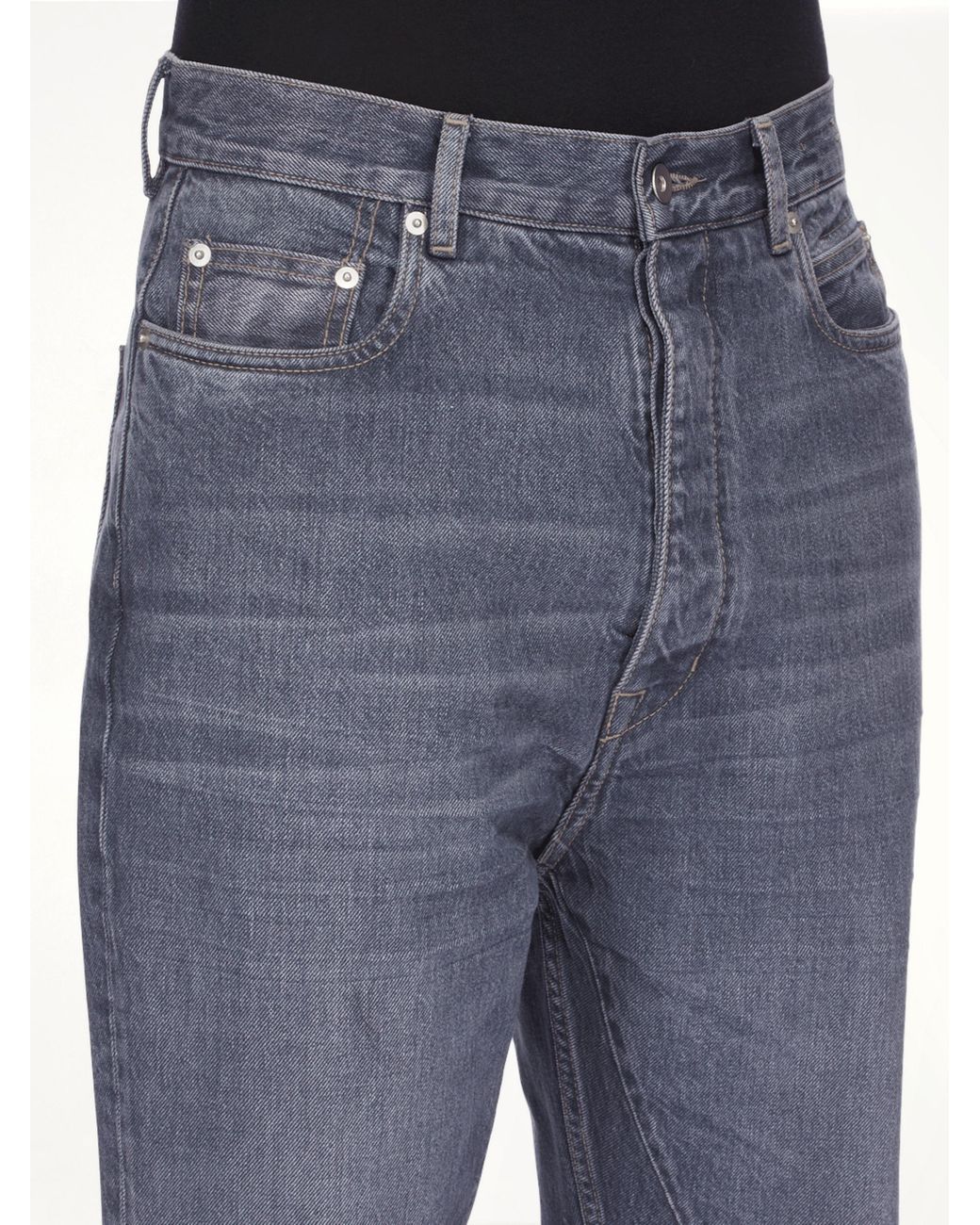 Rick Owens Blue Bolan Bootcut, 100% Cotton for men