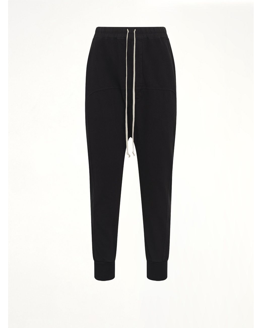 Rick Owens Black Heavy Jersey Prisoner Drawstring for men