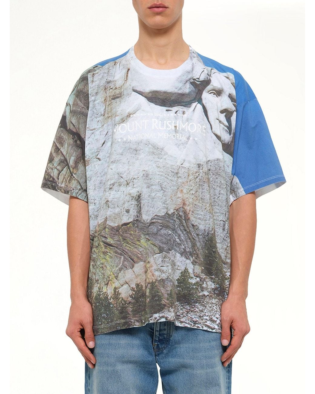 Doublet Blue Faceout Tourist T-Shirt for men