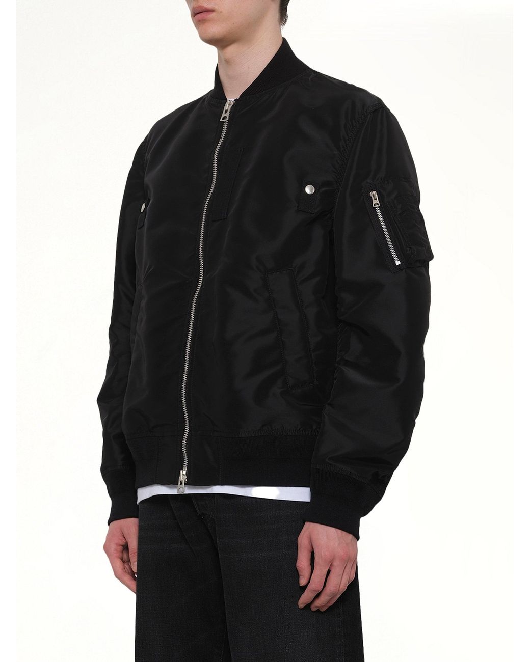 Sacai Black Classic Nylon Twill Blouson for men