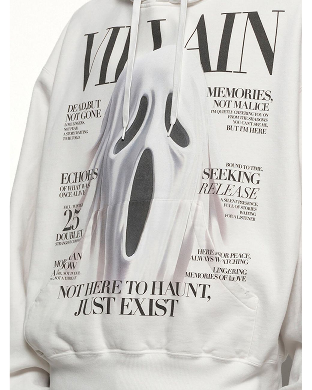 Doublet Gray Villain Cover Print Hoodie for men