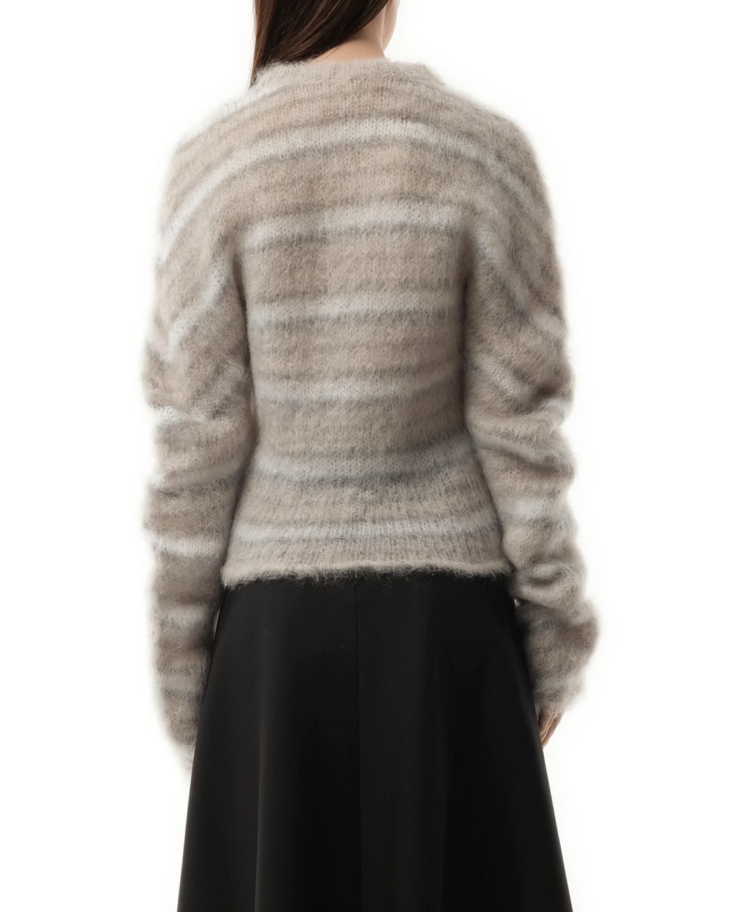 Marni Fuzzy Wuzzy Brushed Sweater, Long Sleeves in Gray | Lyst