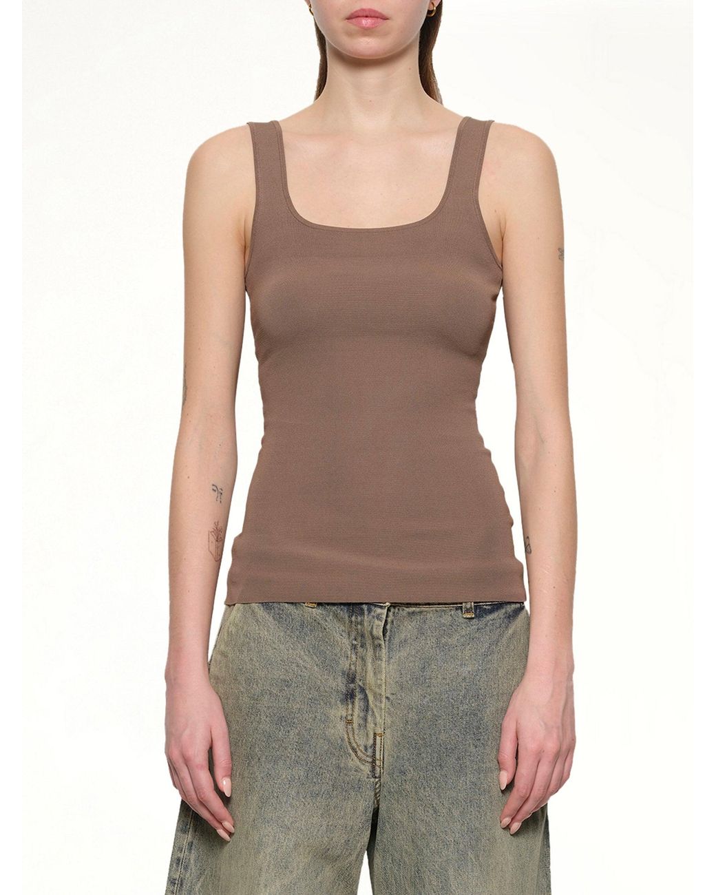 Entire studios Natural Squared Neck Top