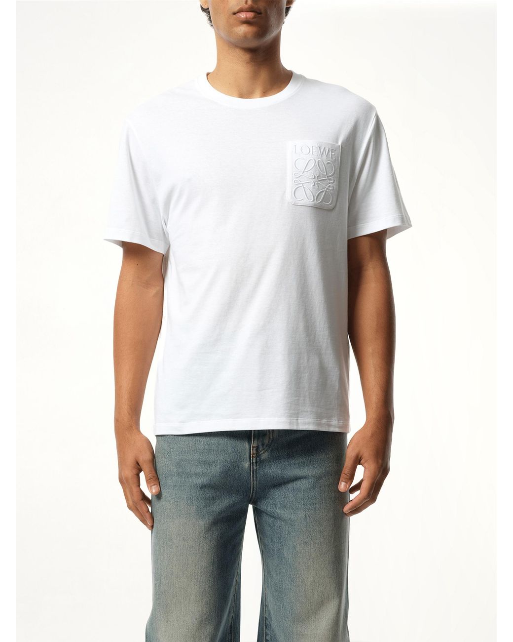 Loewe White Relaxed Anagram T-Shirt for men