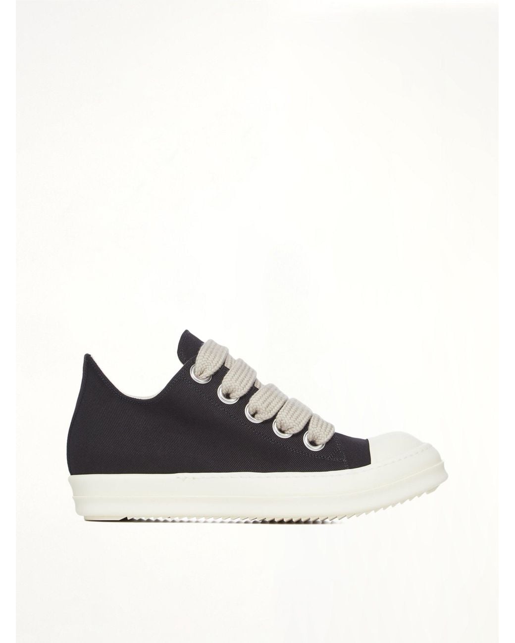 Rick Owens Black Jumbolace Low Sneaks