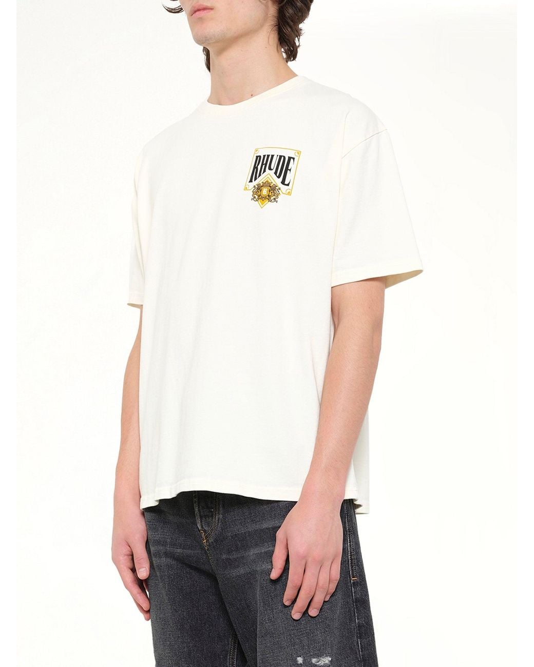 Rhude White Playing Card T-Shirt for men