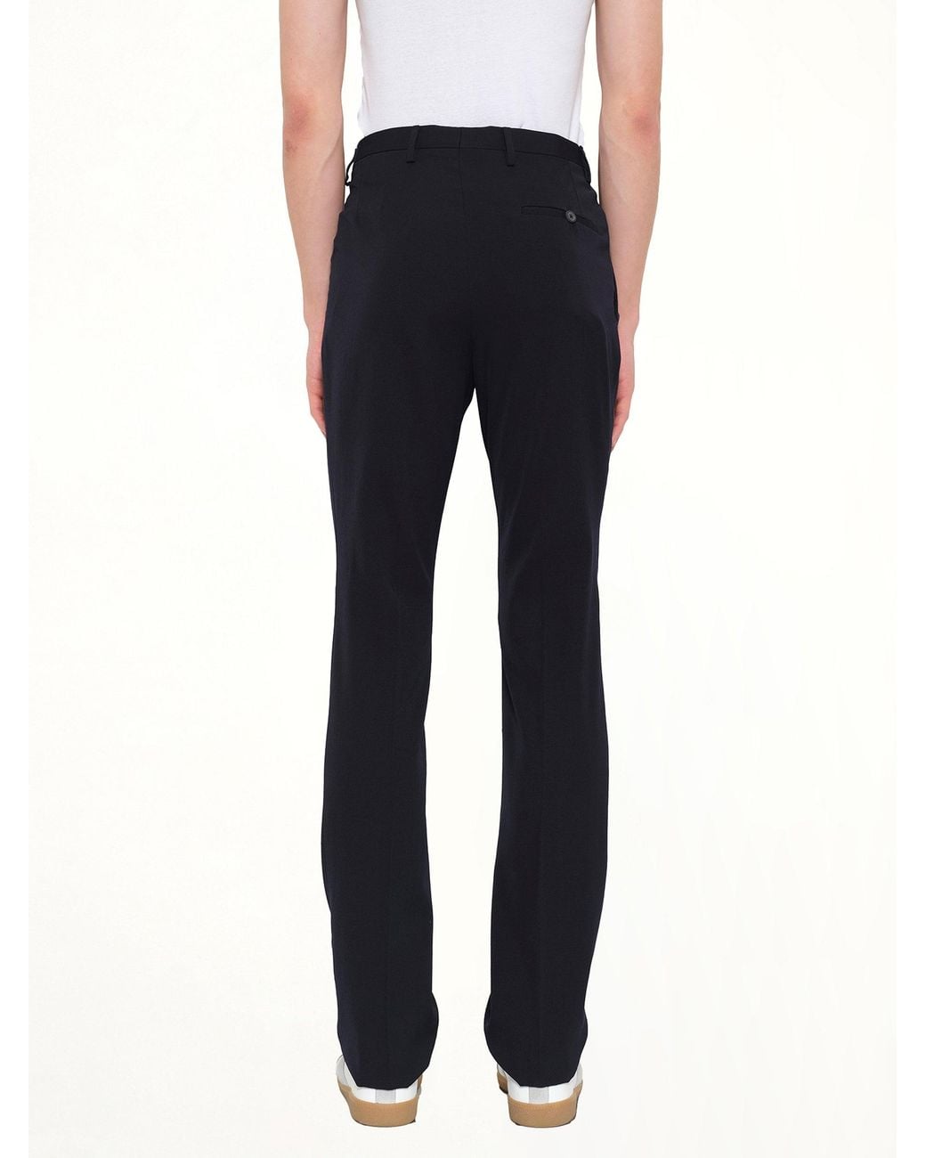 Lanvin Black Pants W/ Ribbon Pocket for men