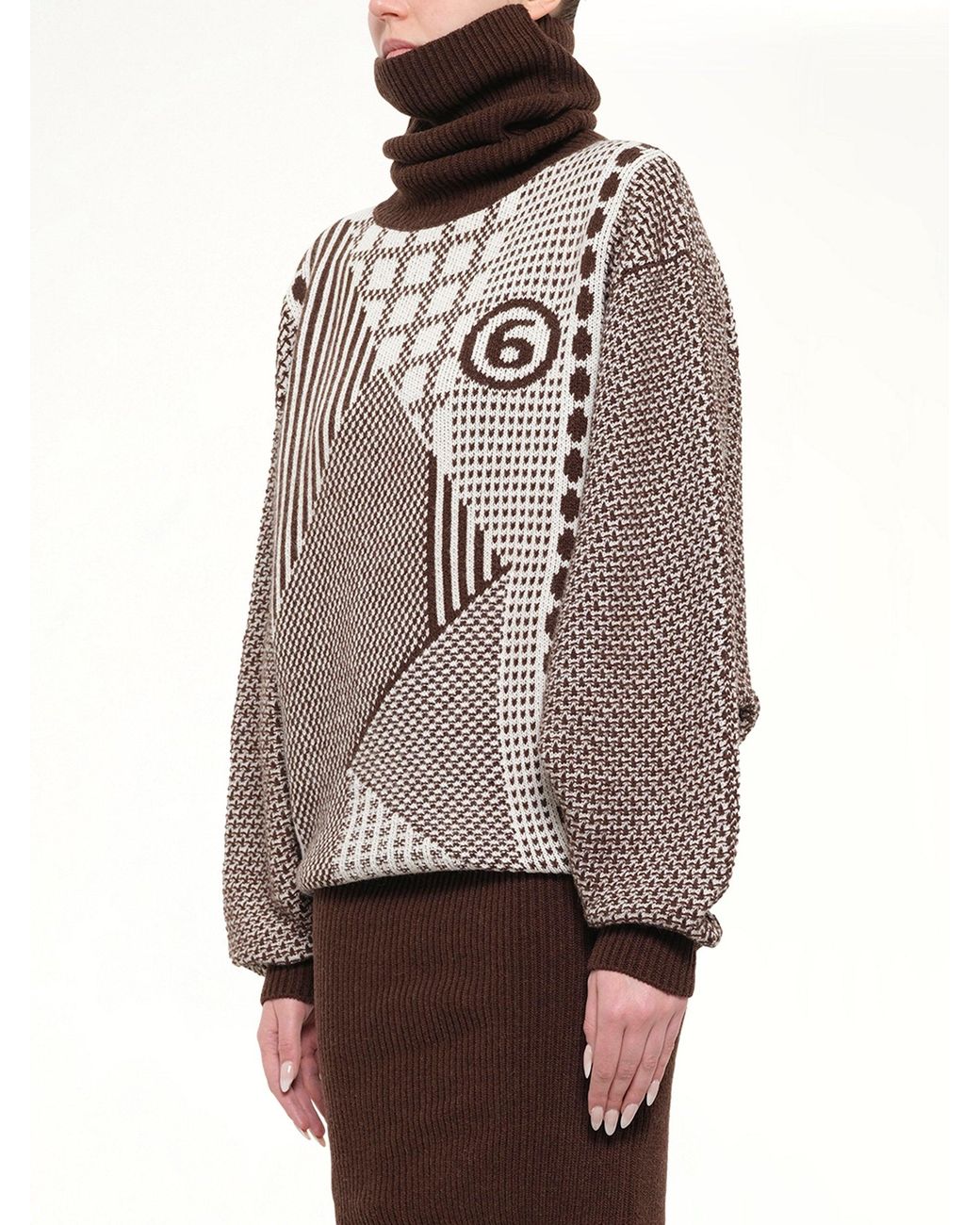 MM6 by Maison Margiela Gray Knitted Mini Dress
