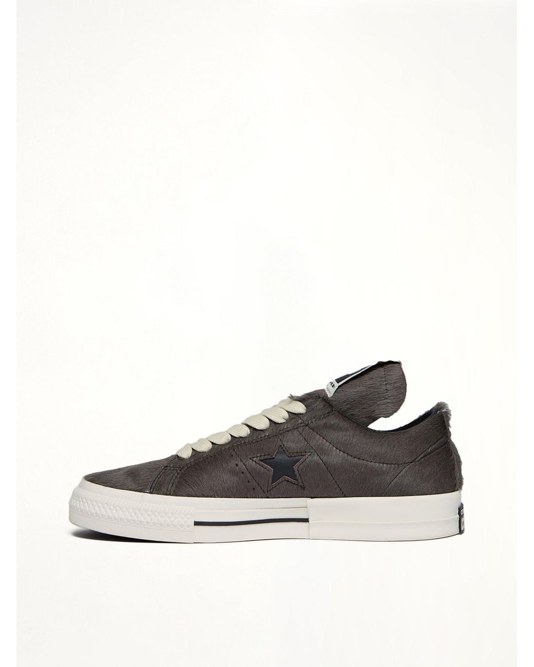 Rick Owens White One Star Fur Sneaker A14796C for men