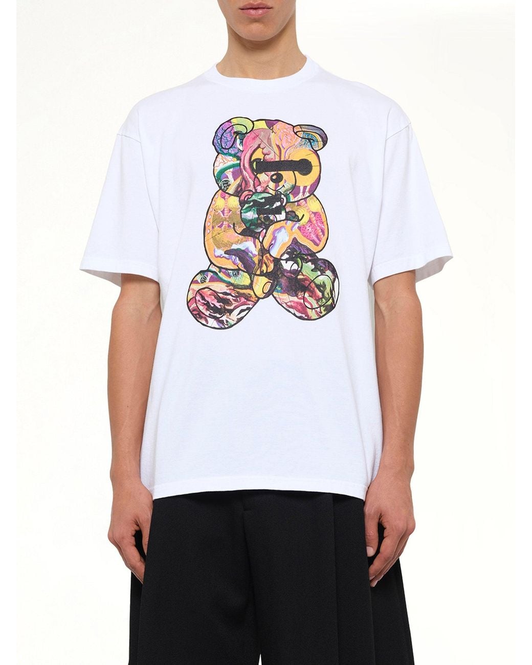 Undercover White Abstract Bear T-Shirt for men