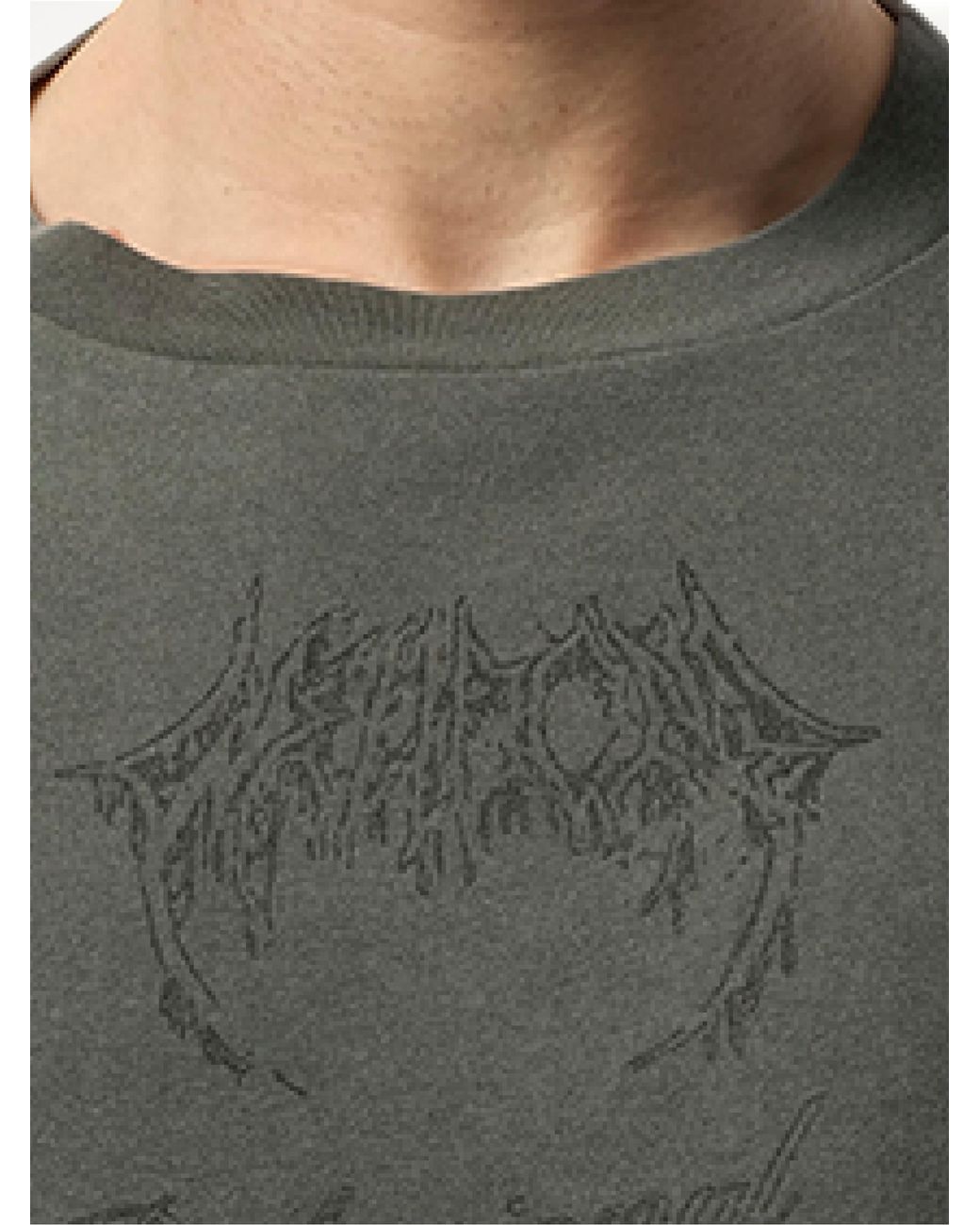 we11done Gray Multi-Logo T-Shirt for men