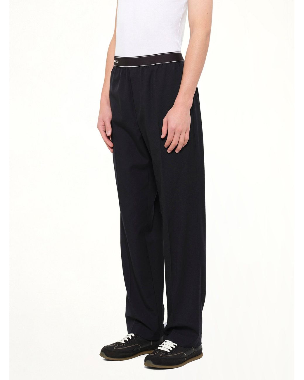 Casablanca Black Wool Blend Sports Trouser for men