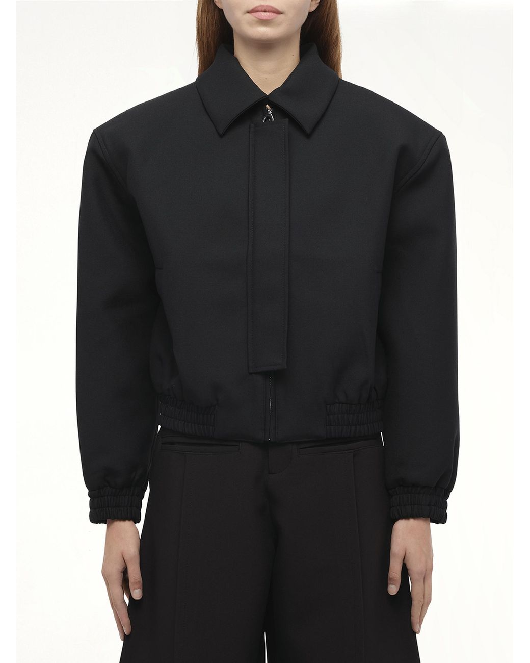 Fax Copy Express Zip Shoulder Jacket, 100% Polyester, Size: Medium