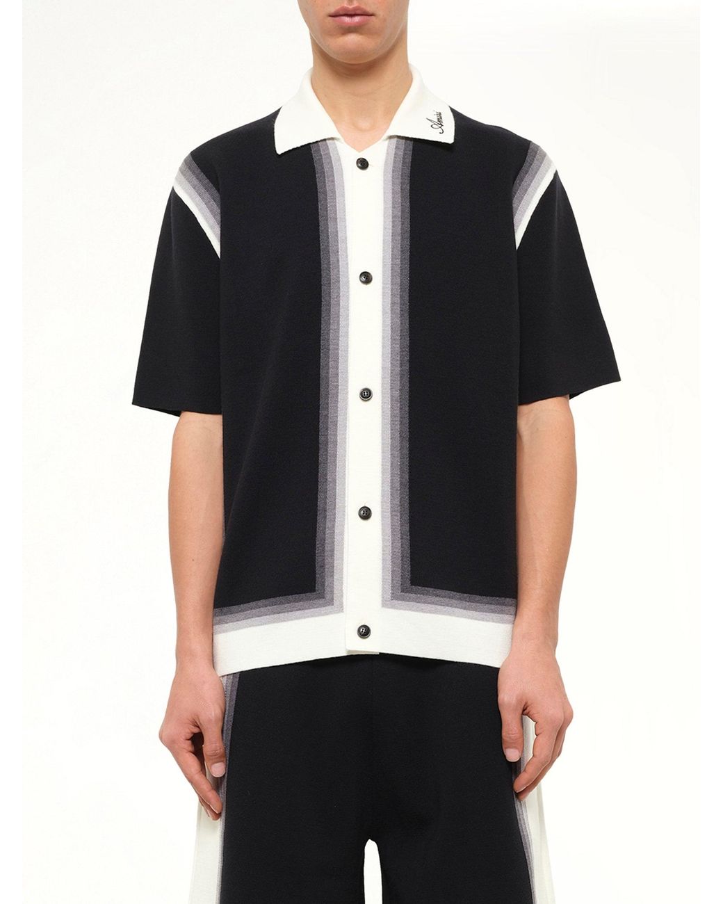 Amiri Black Lasso Knit Shirt for men
