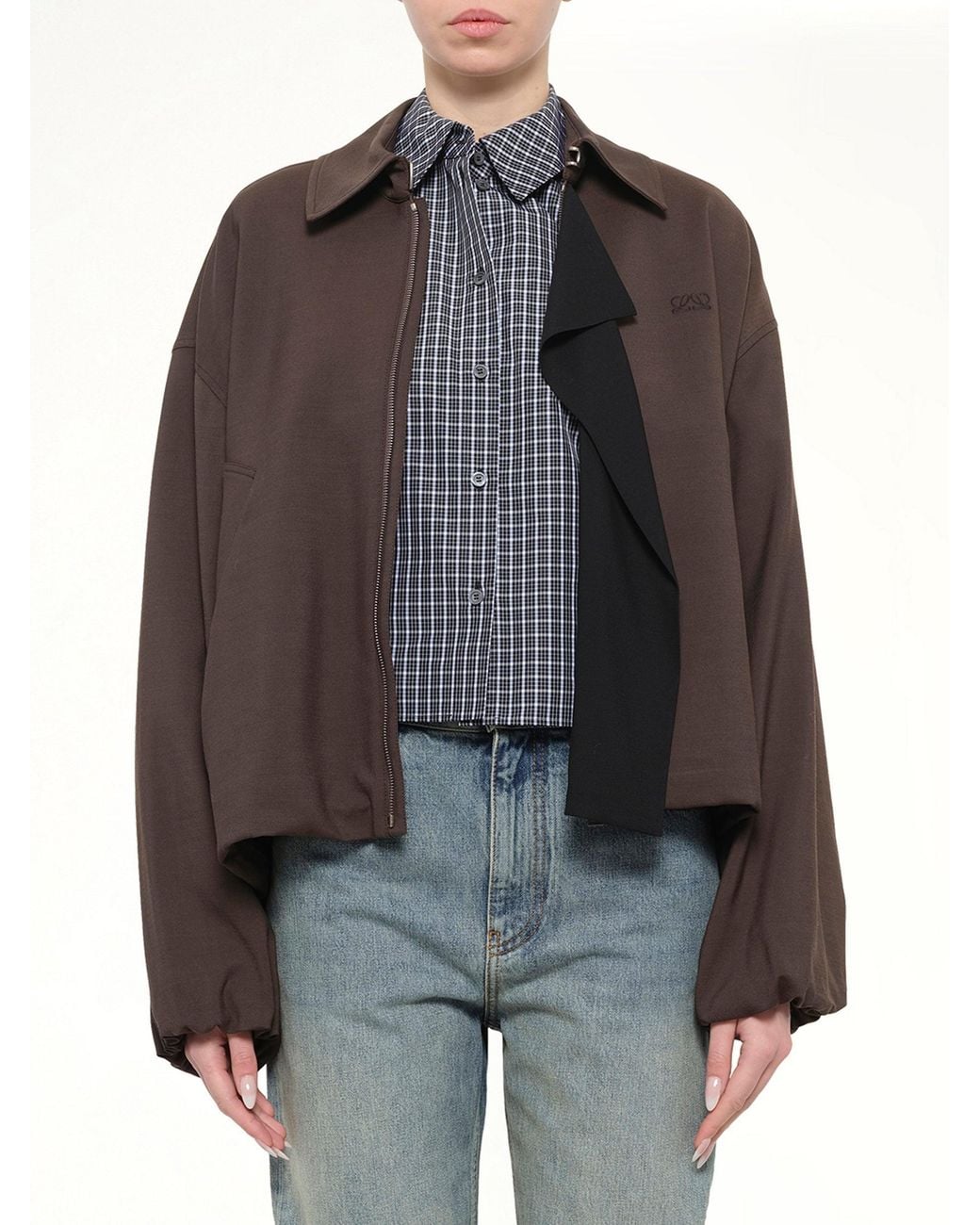 Loewe Black Fluid Viscose & Wool Jacket