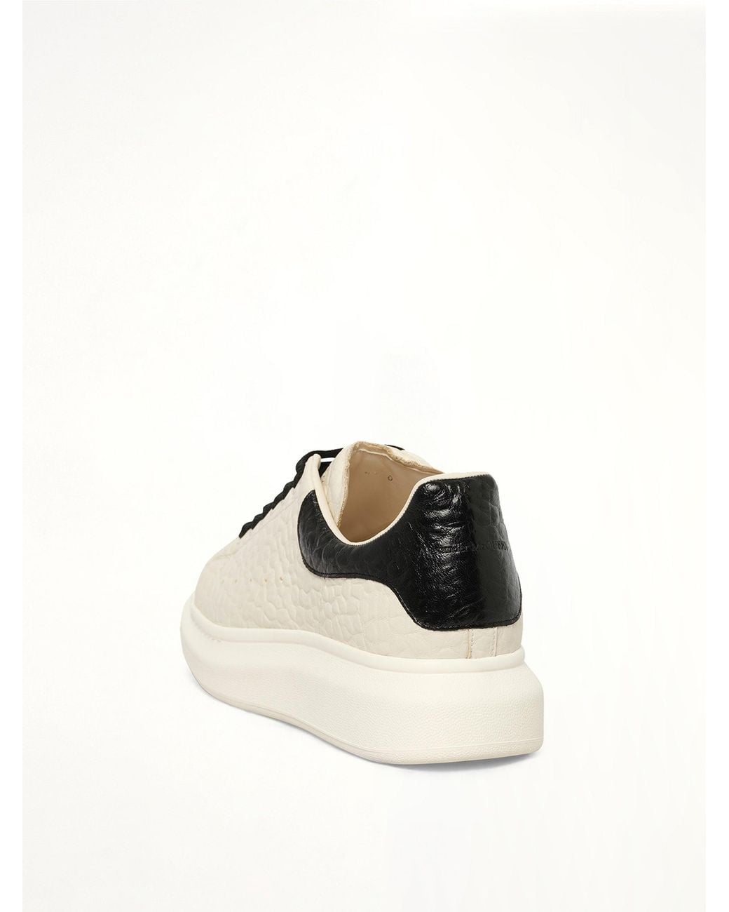 McQueen Natural Larry Grained Leather Sneaker for men