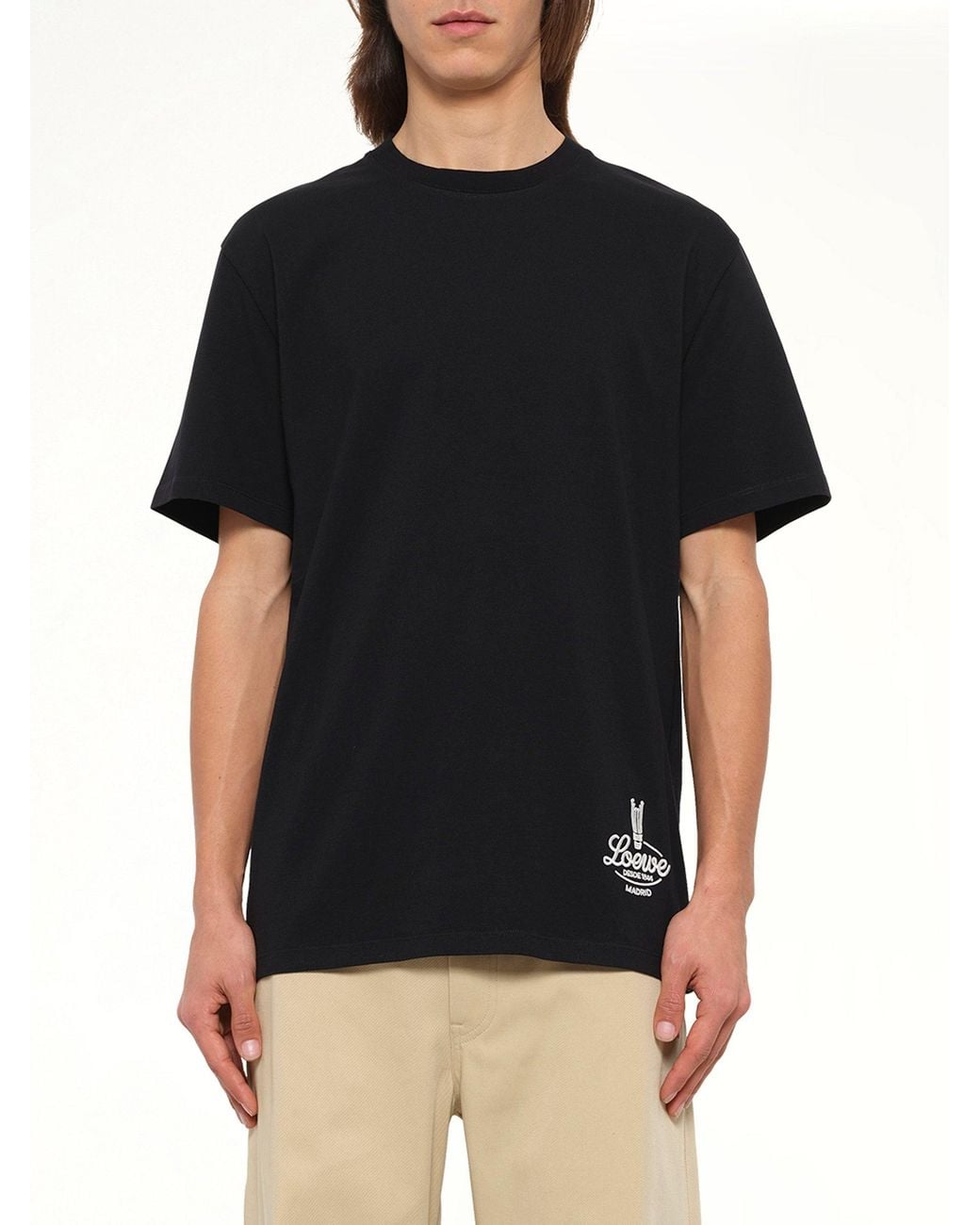 Loewe Black Back Print Relaxed Fit T-Shirt for men