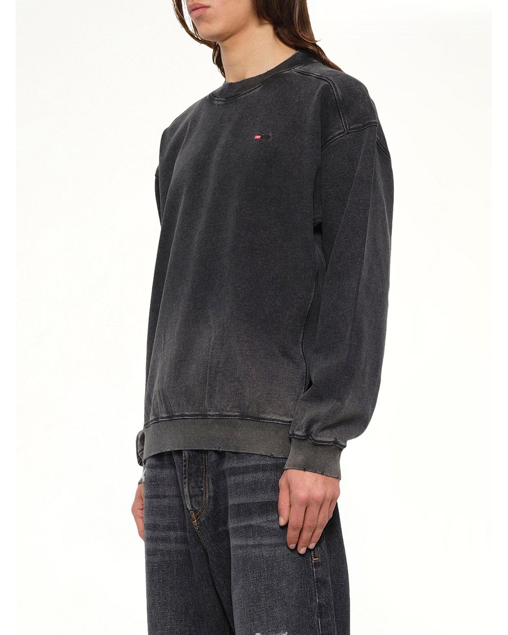 DIESEL Gray Crox Sweatshirt for men