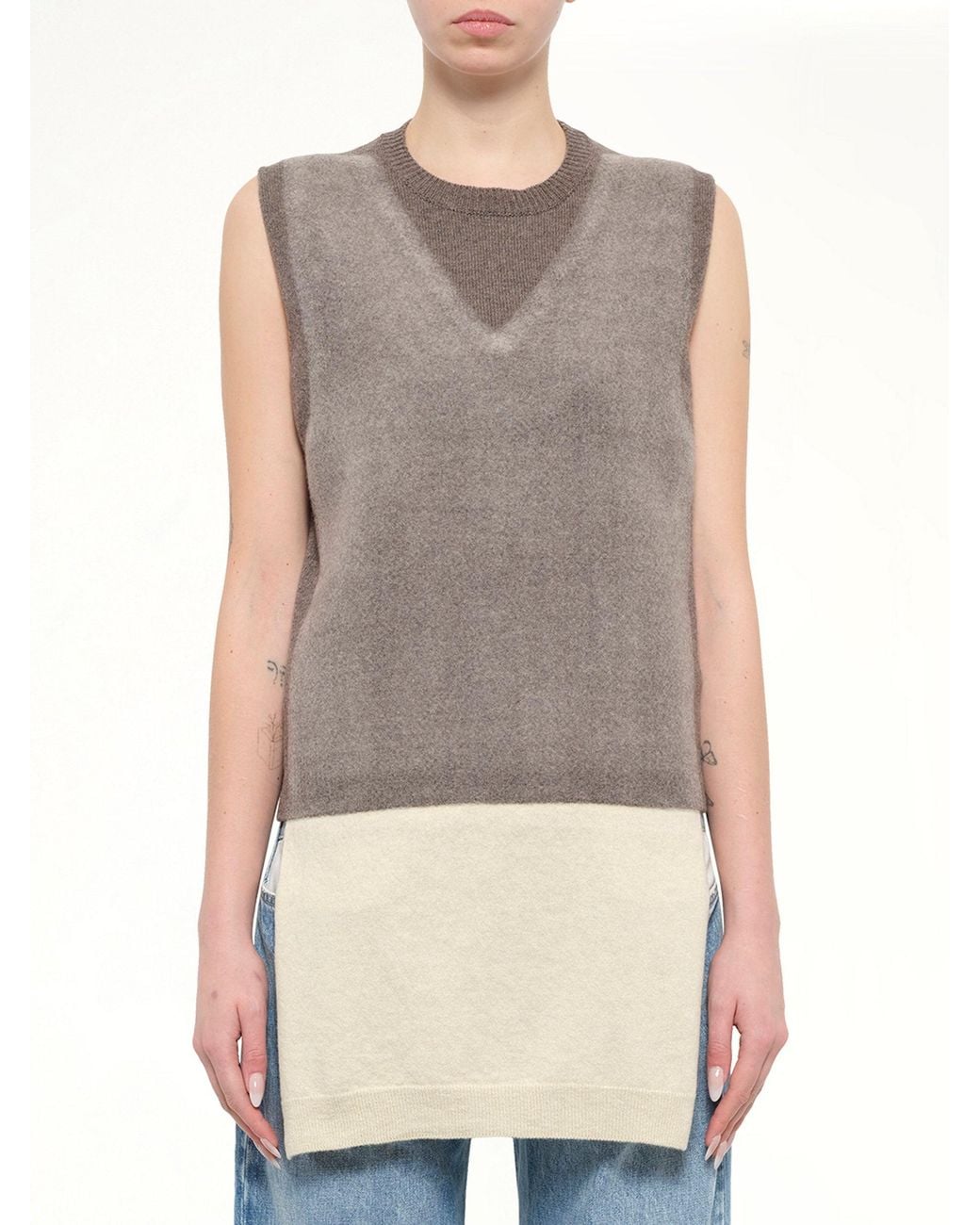 Maison Margiela Gray Fuse Knit Vest