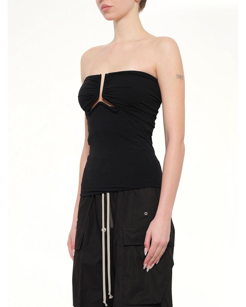 Rick Owens Black Allanah Prong Bustier
