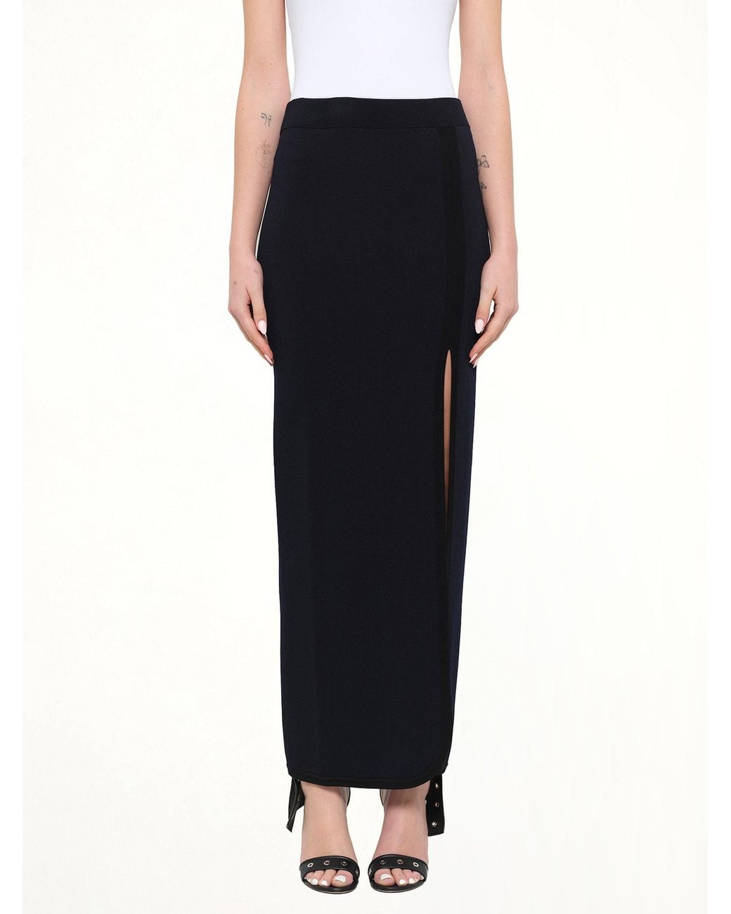 Neil Barrett Black Long Skirt