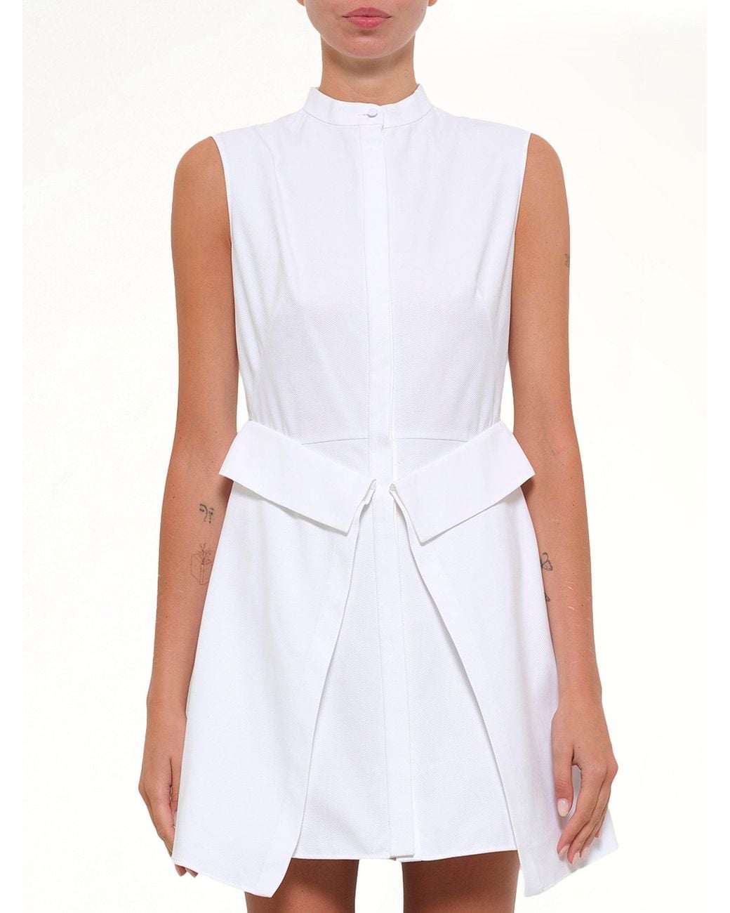 McQueen White Layered Mini Dress