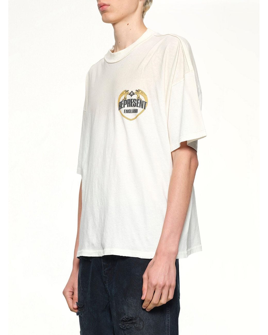 Represent White Angel Border T-Shirt for men