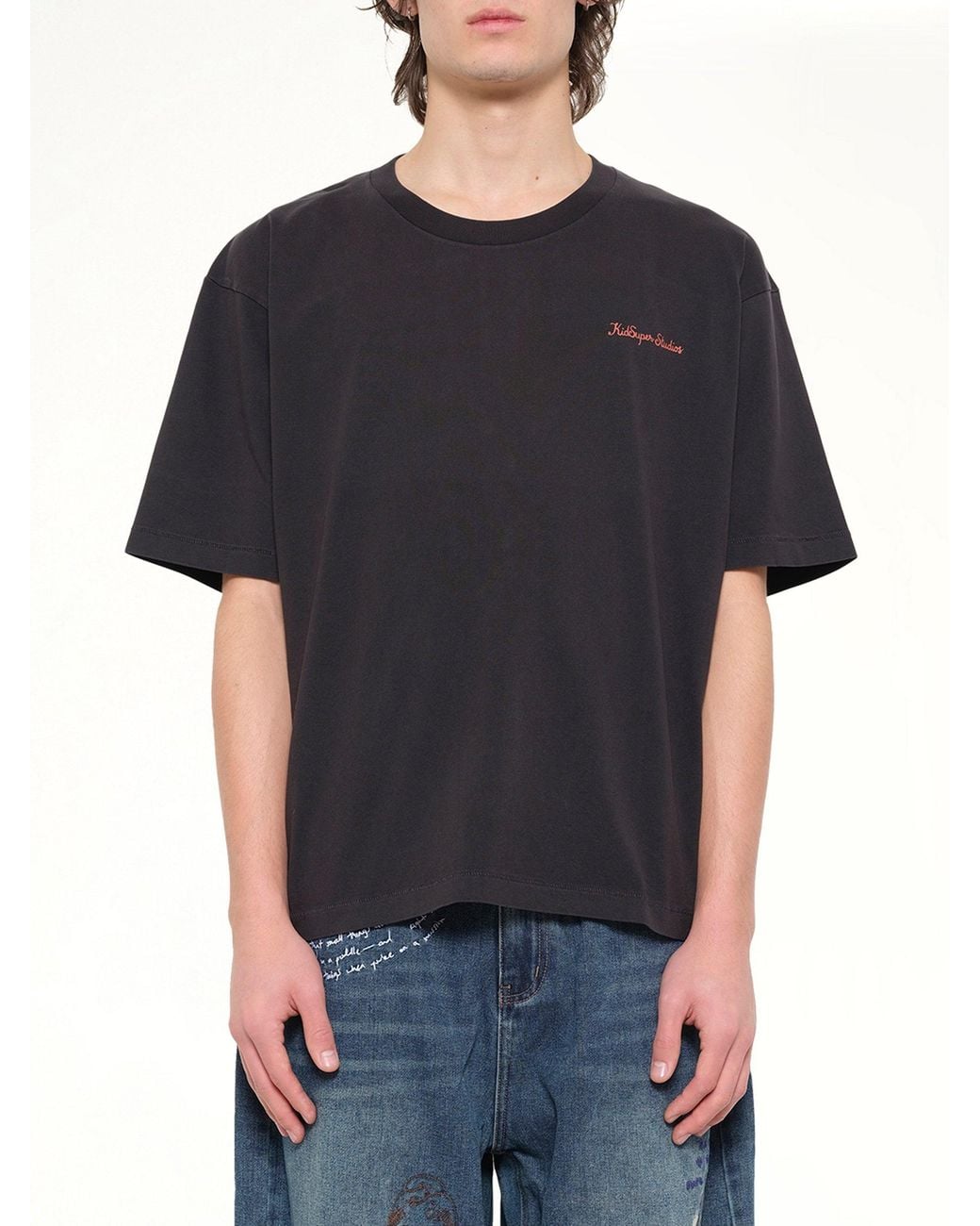 Kidsuper Black Dove Pattern T-Shirt for men