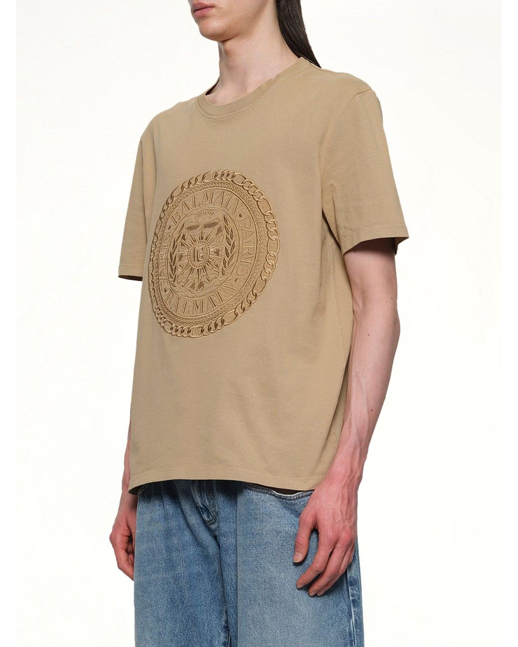 Balmain Natural Medal T-Shirt for men