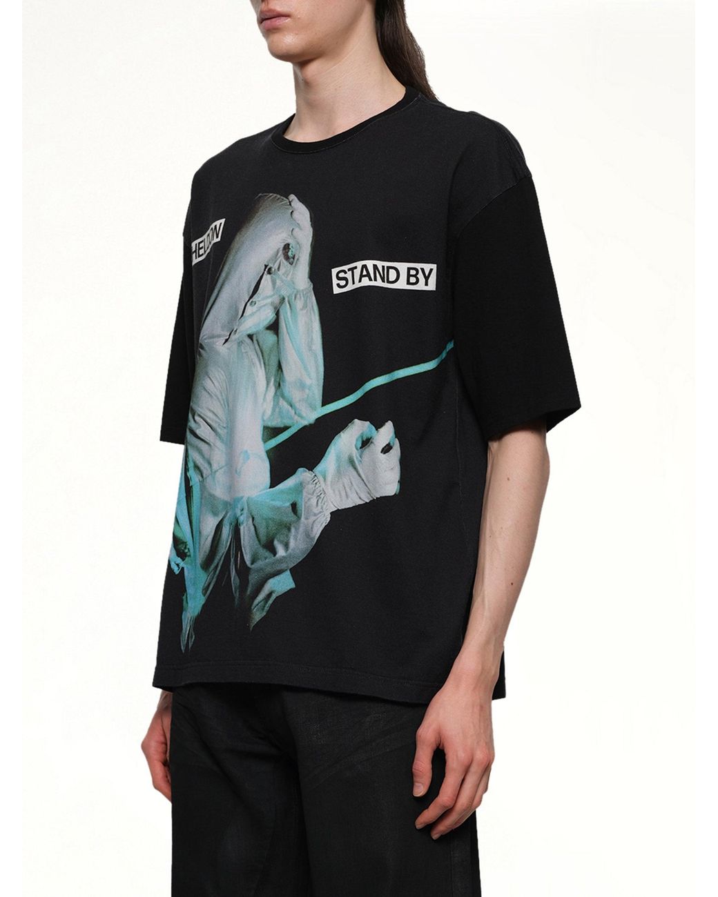 Undercover Black Heldon Stand By T-Shirt for men