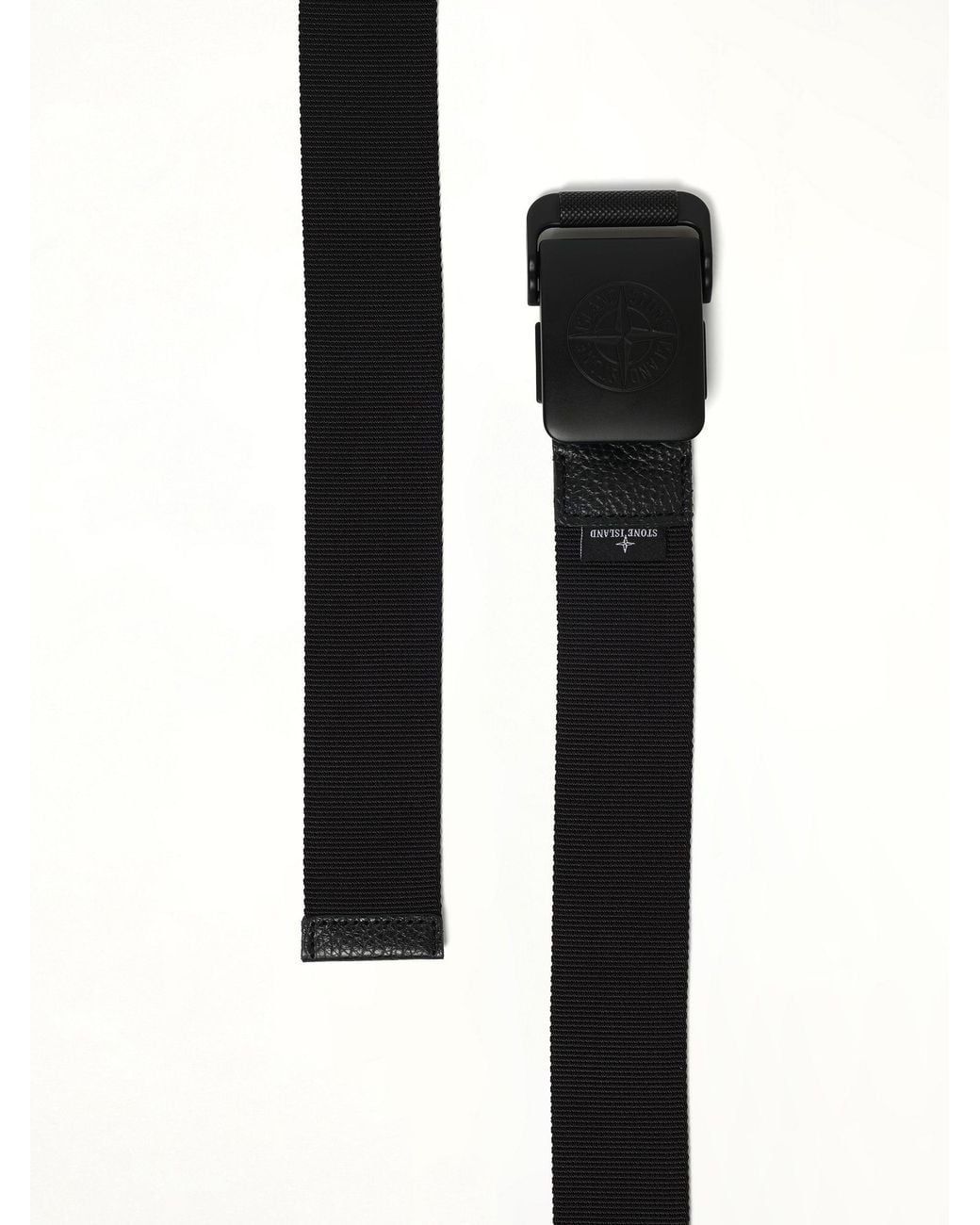 Stone Island Black 930000 Tape Belt for men