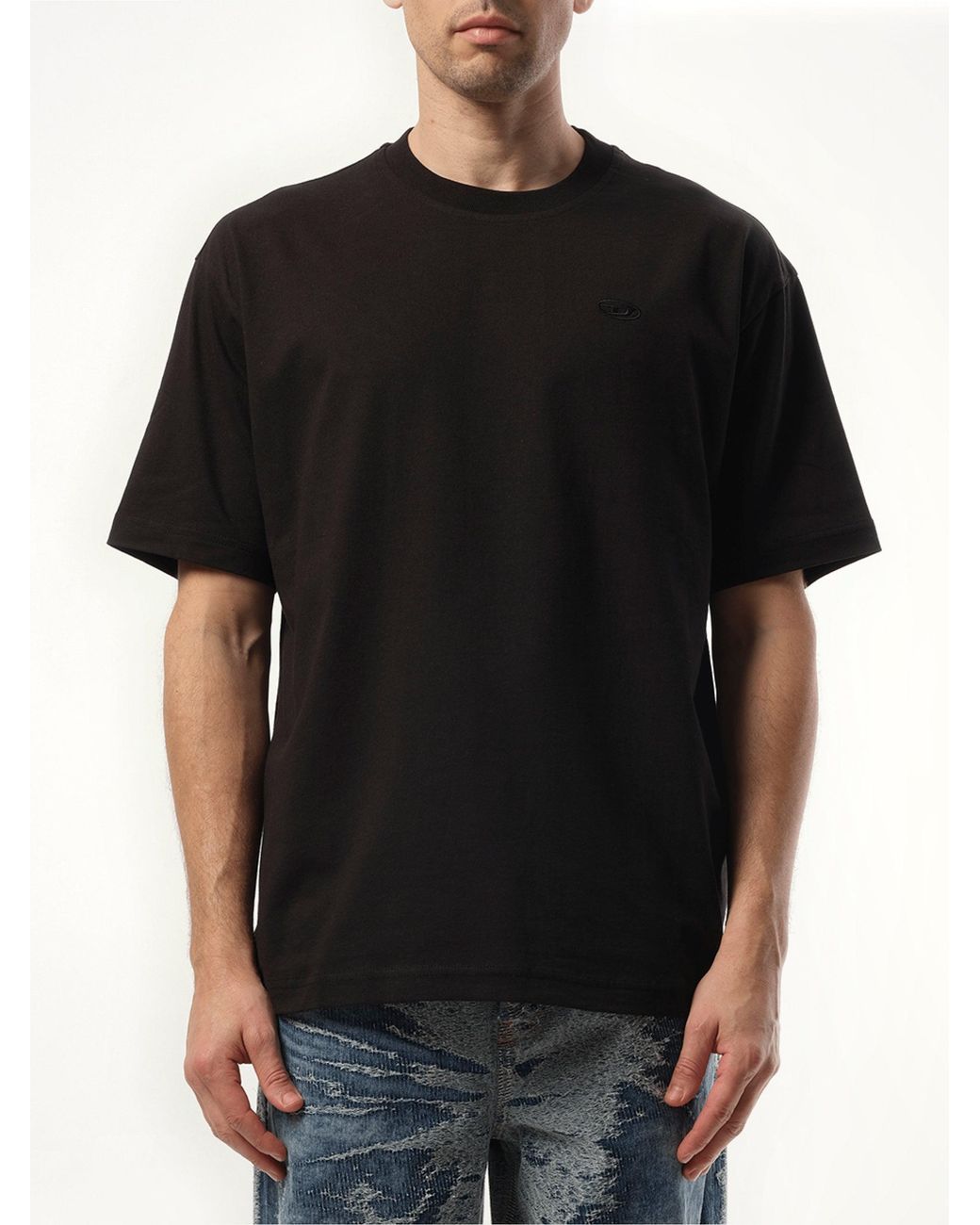 DIESEL Black T-Boggy Oval D T-Shirt for men